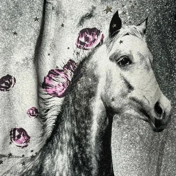 GAP Short  Sleeve Horse Print T-Shirt Dress - Picture 6 of 8